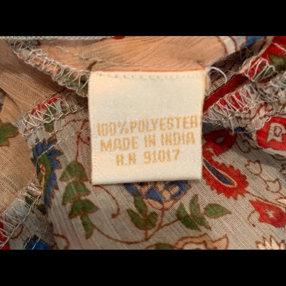 Solitaire Sheer Multi Print Ruffle Tunic - Picture 8 of 8